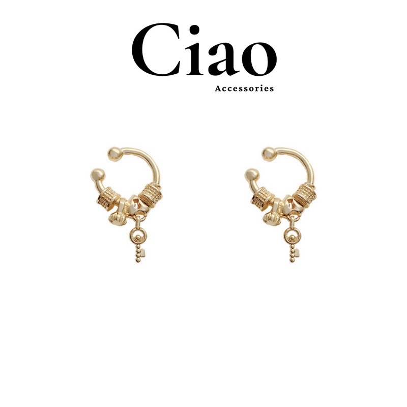 [SPECIAL] Khuyên tai/ Bông tai mạ bạc S925 thiết kế xinh xắn tinh tế phong cách Pandora Ciao