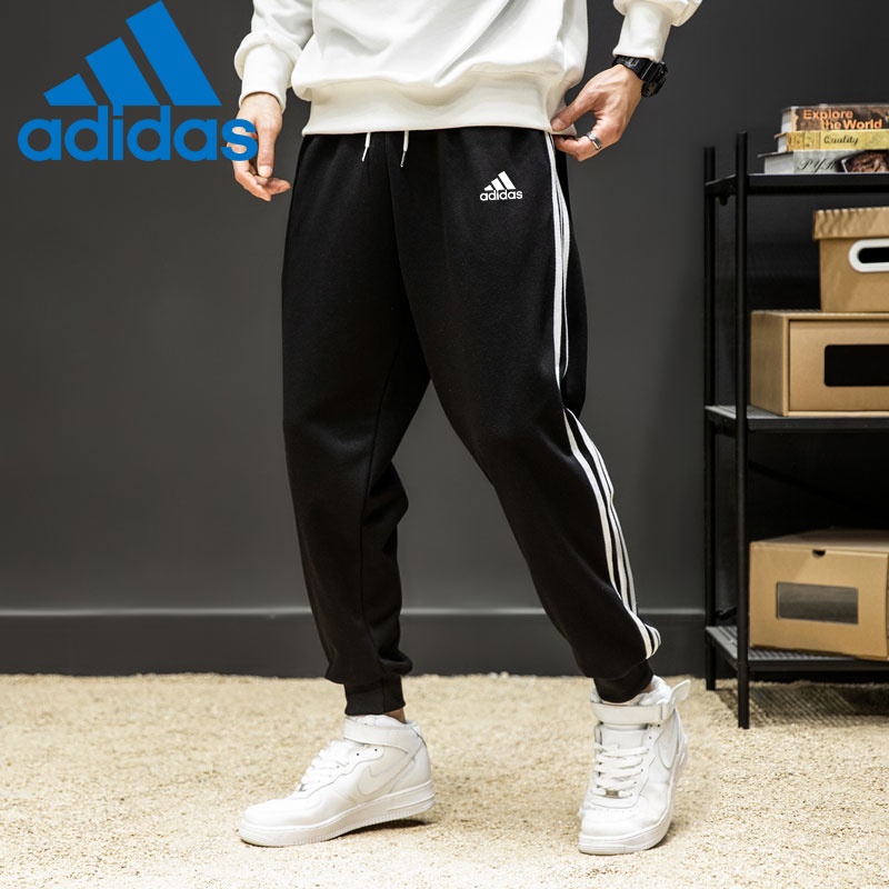Adidas Quần Thể Thao Cotton Lưng Thun Ống Rộng Thoáng Khí In Họa Tiết Thời Trang Cho Nam