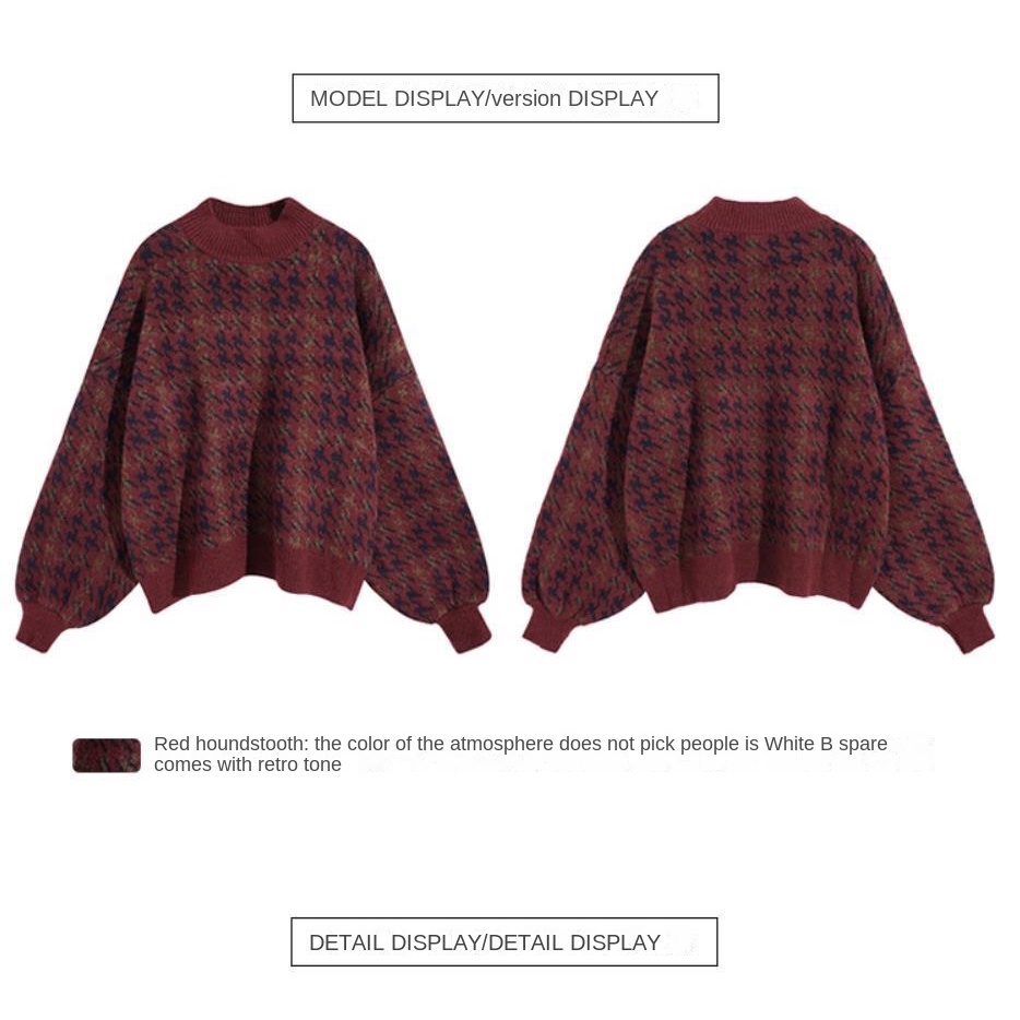 Áo Len Nữ Dài Tay Cổ Tròn Form Rộng Thời Trang Hàn