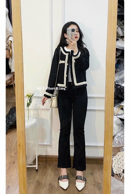 Áo dạ dài tay kẻ tweed ( kèm video , ảnh thật ) HÀNG QC | BigBuy360 - bigbuy360.vn