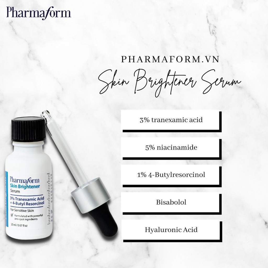 Tinh chất làm sáng da, cải thiện thâm nám PHARMAFORM Skin Brightener Serum 20ml