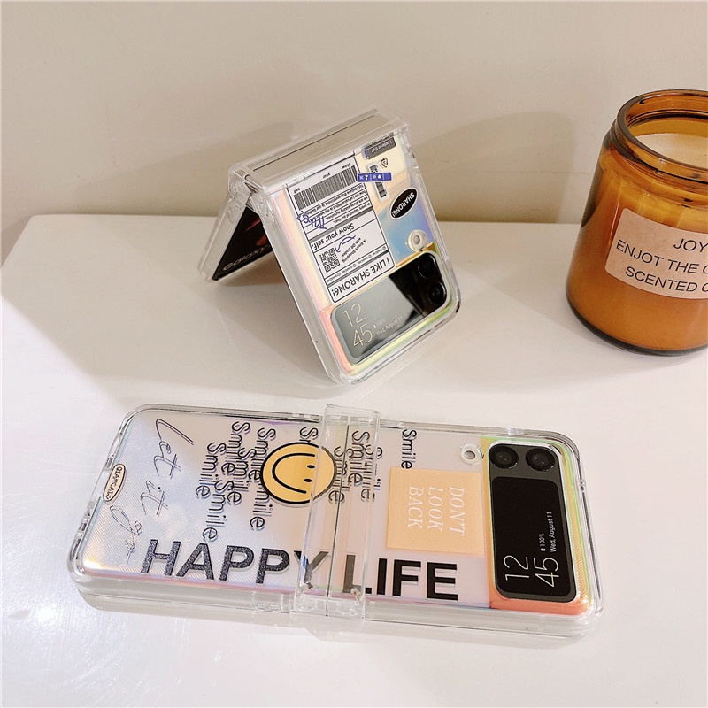 Ốp Điện Thoại PC Cứng Trong Suốt Chống Sốc Cho Samsung Galaxy Z Flip 4 5G Z Flip 3