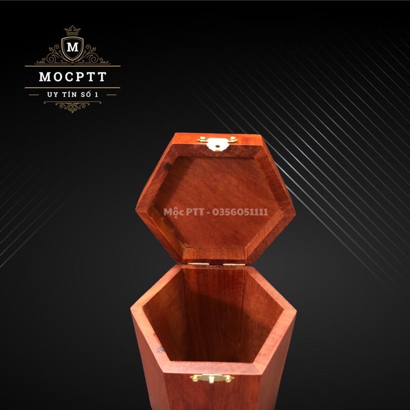 Hộp Trà Gỗ Hương đá kích thước 11x11x17cm đựng trà , cafe dụng cụ phòng khách