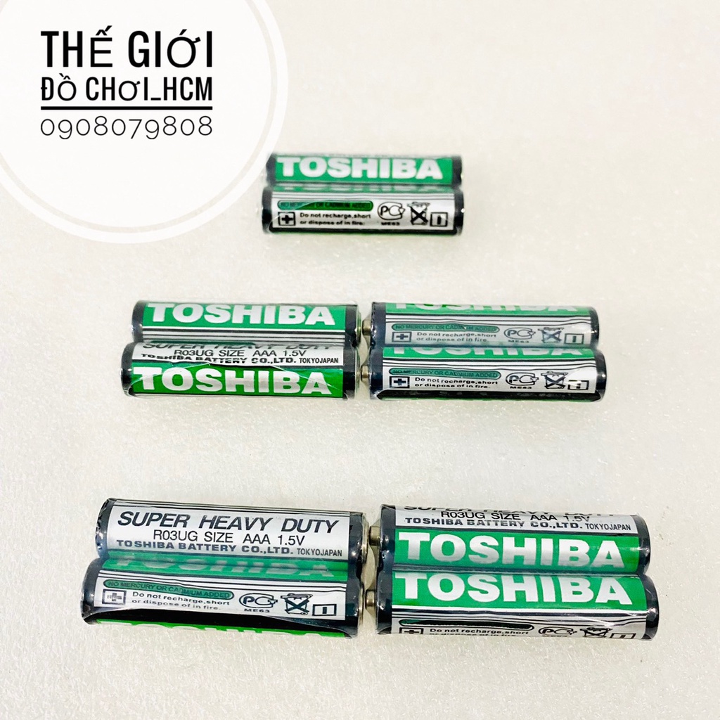 [1 VIÊN/ 3K] Pin tiểu/ pin AAA Toshiba dành cho bé lắp vào đồ chơi, loại nhỏ hay dùng lắp vào remote Tivi, máy lạnh
