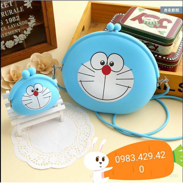 Set túi và ví silicon doremon và nhiều mẫu khác (gồm: 1 to và 1 nhỏ)