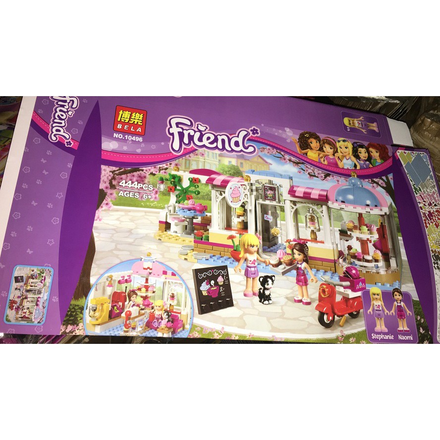Lego Lắp Ráp Xếp Hình Mô Hình Quán Cà Phê Thành Phố Hồ Trái Tim