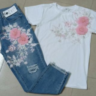 Set jean hoa nhiều mẫu( có big size đến 80 kg)