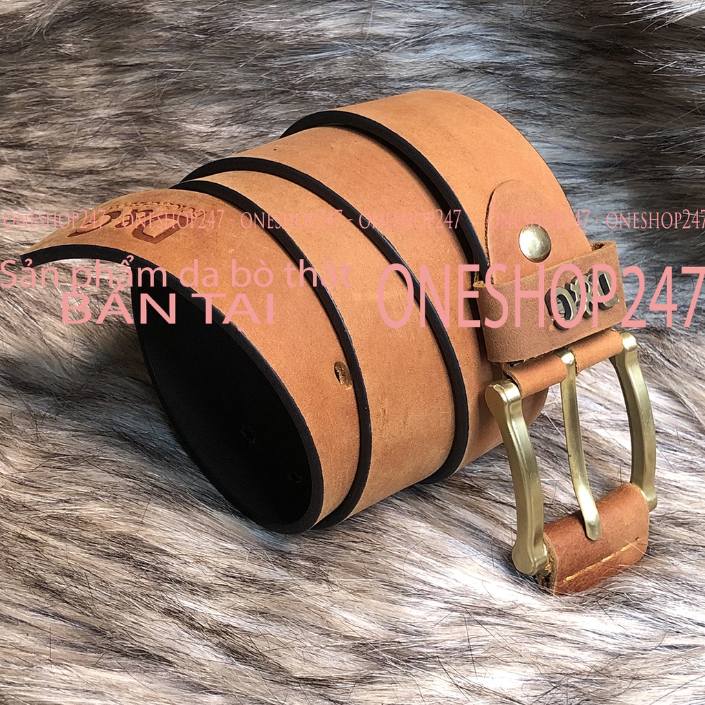 Thắt lưng nam chắc chắn bền đẹp A92TL,100% da bò thật, Dây nịt nam nguyên sợi