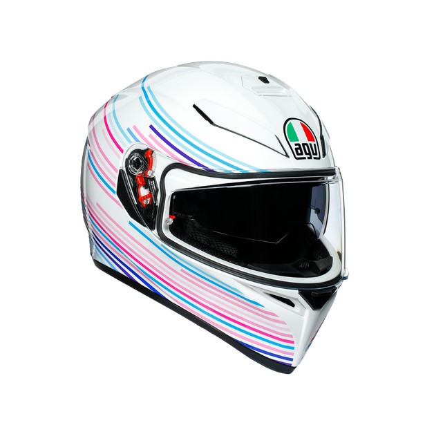 Nón K3 SV AGV ASIA FIT SAKURA PEARL WHITE/PURPLE