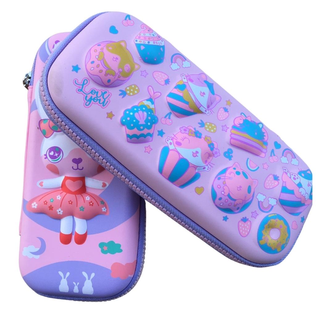 Hộp bút khoá zip Mika 3D nhiều hình