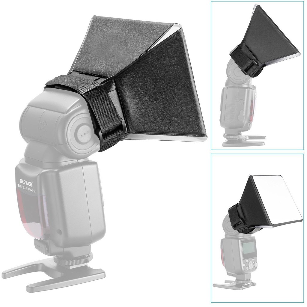 Hộp tản sáng mini đèn flash rời - Softbox kích thước 12.5 x 10cm