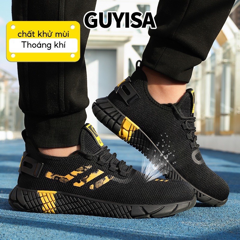 Giày bảo hộ lao động nam nhập khẩu thời trang thoáng khí, giầy mũi thép chống va đập chống đinh siêu bền Guyisa 9200