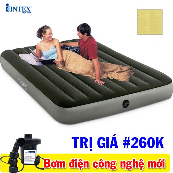 Đệm hơi đôi 1m37 công nghệ mới INTEX 64108