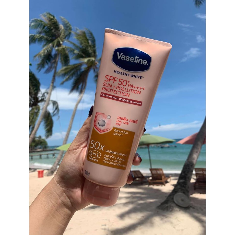 Vaseline 50x Serum chống nắng cơ thể SPF50 + dưỡng da sáng khoẻ 320ML | BigBuy360 - bigbuy360.vn