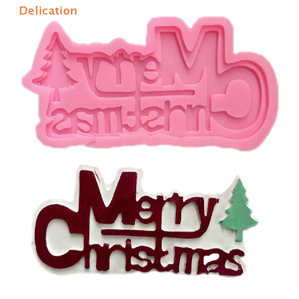 1 Khuôn Làm Bánh / Sô Cô La Bằng Silicone Hình Bảng Chữ Cái Giáng Sinh DIY