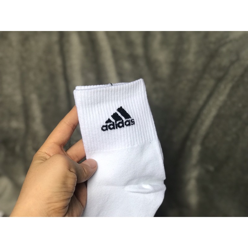 Tất Adidas thể thao nam nữ, Vớ cổ trung thời trang cao cấp, dày dặn, thoáng khí