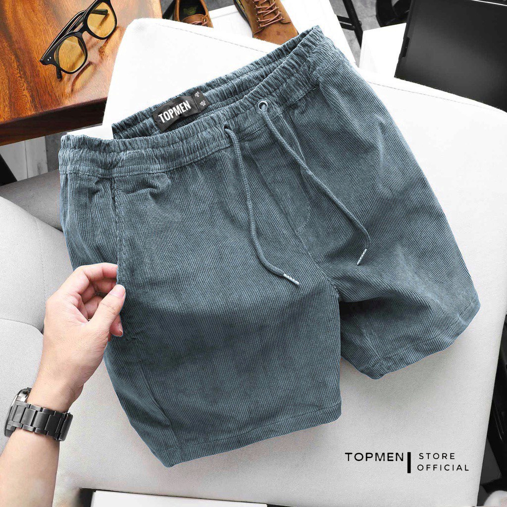 Quần short nhung tăm TOPMEN nhiều màu phong cách trẻ trung cá tính