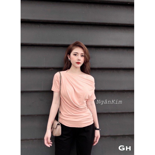 Áo thun dúm eo nhiều màu cho nữ