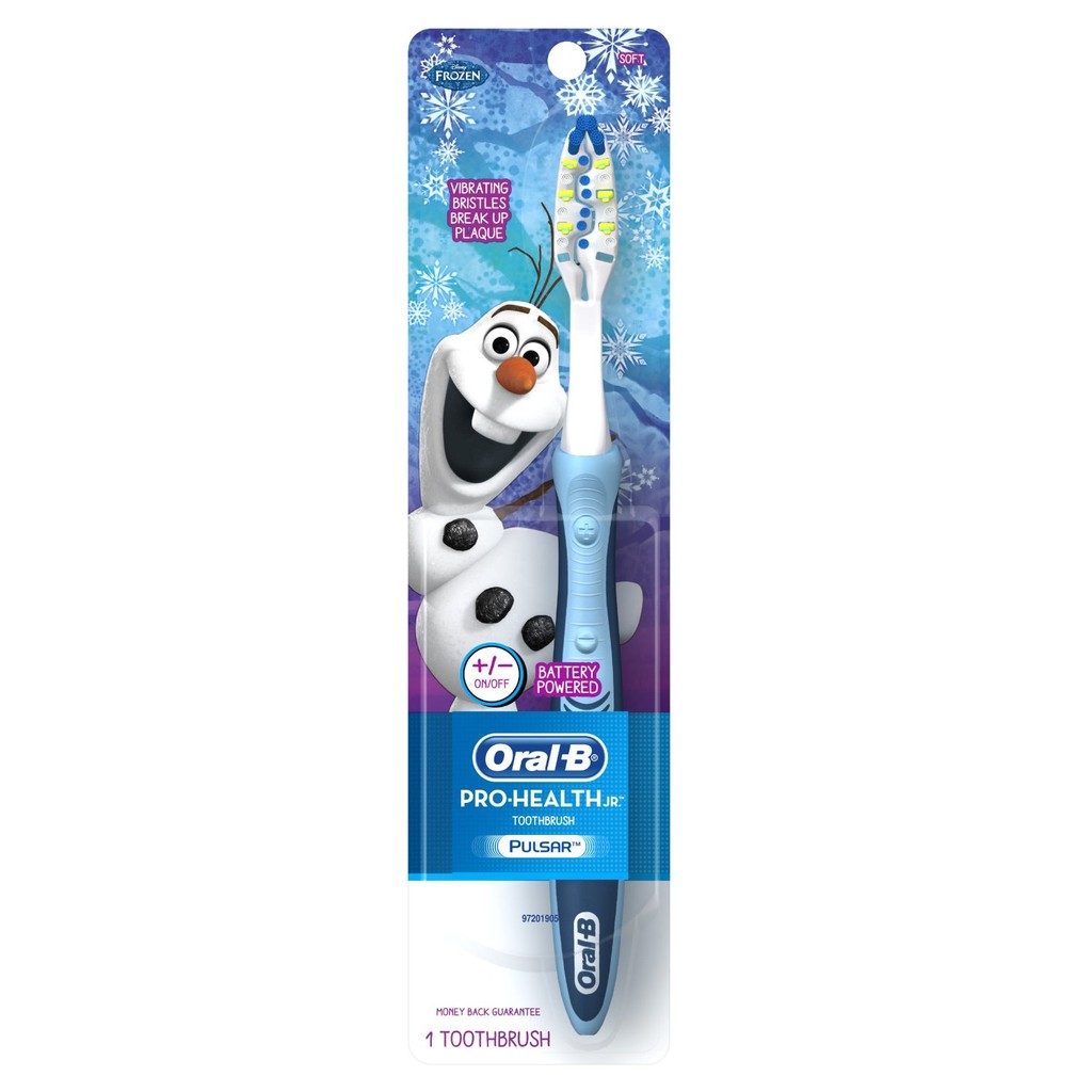 Bộ bàn chải đánh răng chạy pin kèm đế sạc Oral-B Frozen Kids Rechargeable Power Toothbrush &amp; 2 Sensitive Clean Refills
