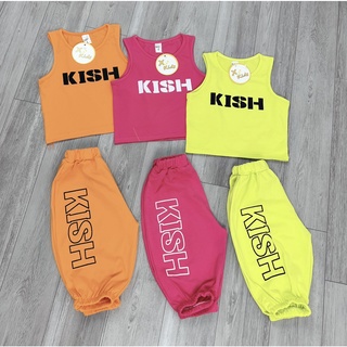 Bộ KISH quần lửng  bé gái