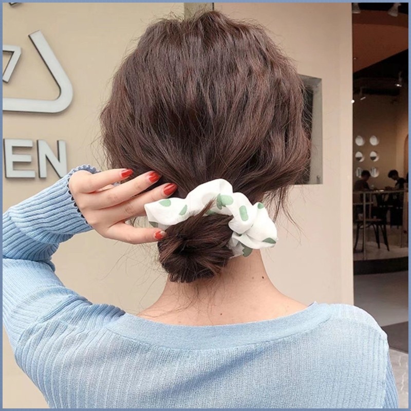 Dây Cột Tóc Bằng Vải Hình Ngôi Sao Trái Tim Dễ Thương Phong Cách Hàn Quốc