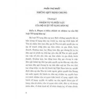 Sách - Bộ Luật Tố Tụng Dân Sự (Hiện Hành) (Sửa đổi, bổ sung năm 2019)