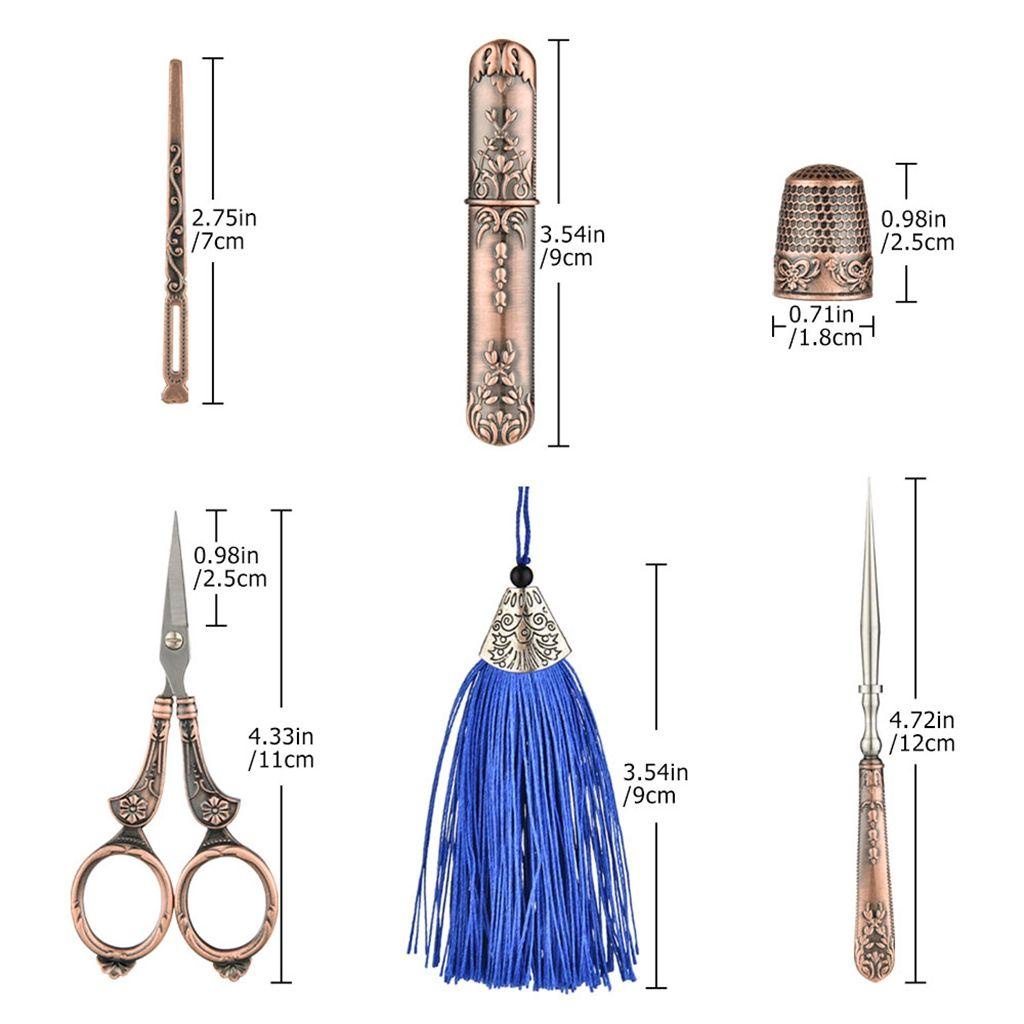 Dụng Cụ May Vá Bằng Bạc / Đồng Kiểu Vintage Sáng Tạo Chất Lượng Cao