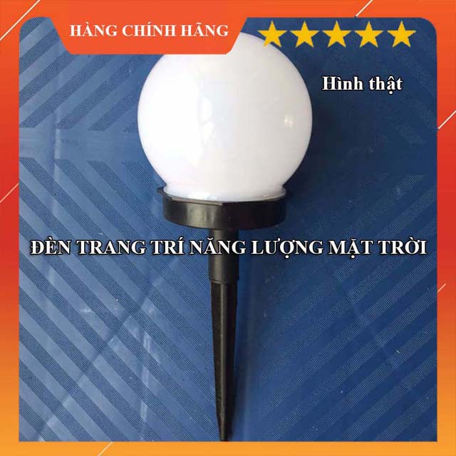 Đèn trang trí sân vườn năng lượng mặt trời màu trắng loại đèn tròn cắm đất ánh sáng trắng  0407