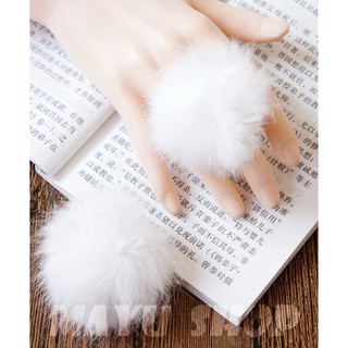 Nhẫn bông trắng Cute Phụ kiện Waloli Qiloli Ring