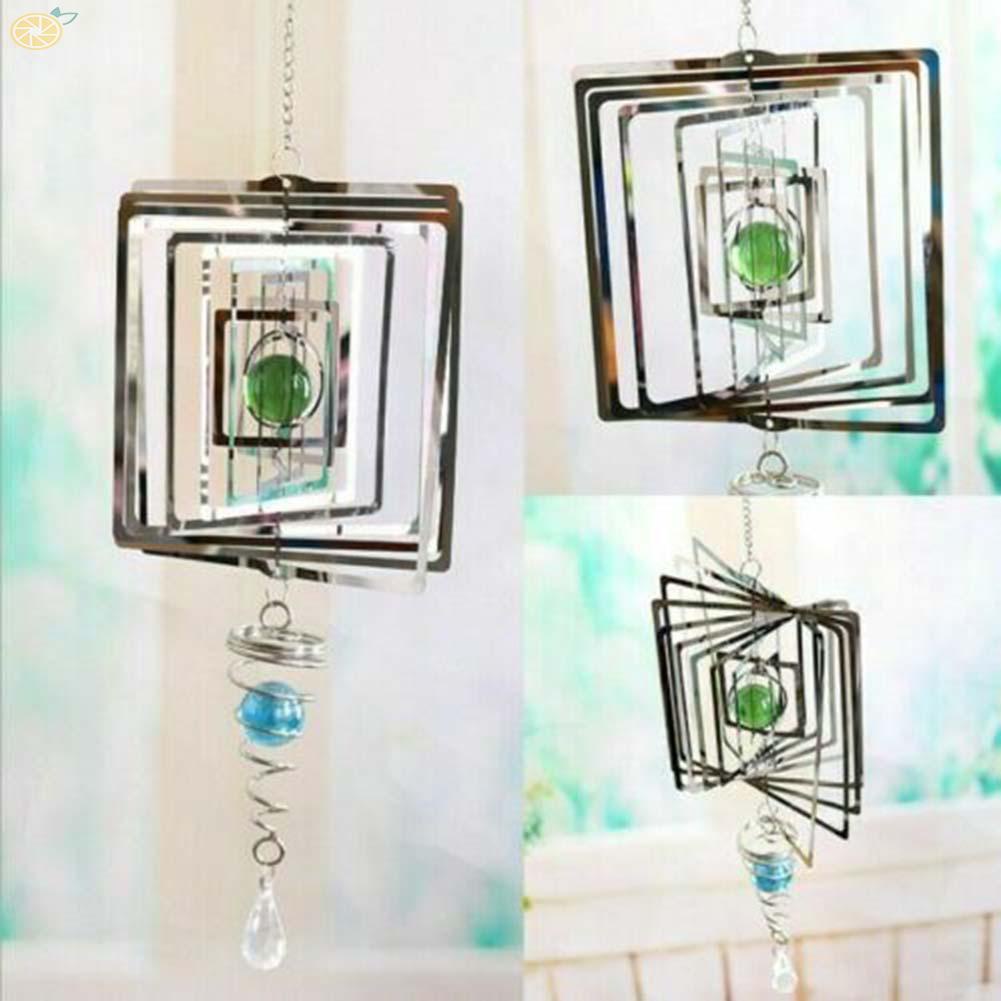 【VARSTR】3d Wind Chimes Spinner Kinetic Metal Tree Of Life Outdoor Garden Hanging Decor