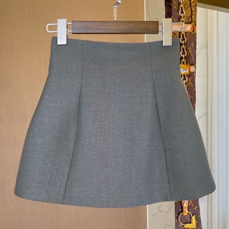 Chân váy đen chữ a ngắn công sở dáng dài ôm xòe nhẹ cạp liền có quần trong xếp 2 viền ly - Chân váy cạp lưng cao bigsize