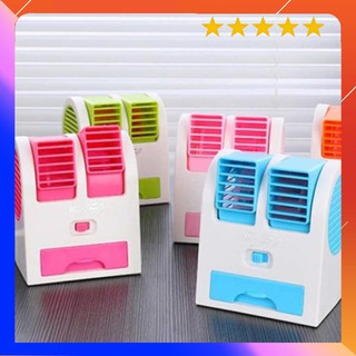 [FREE SHIP] Quạt điều hòa mini để bàn hơi nước 2 cửa