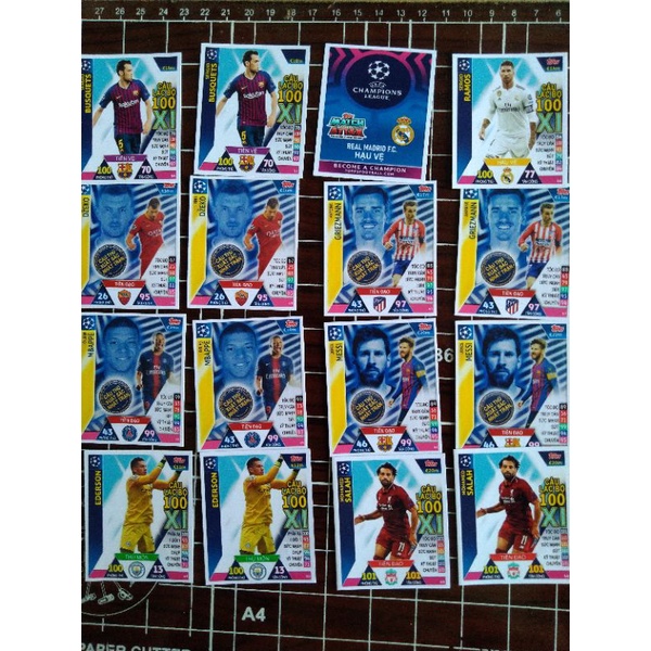 Thẻ cầu thủ bóng đá insert MATCH ATTAX 2018/19 phiên bản POCA ST STORE CARD thẻ in custom