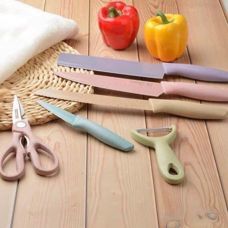 Bộ dao nhà bếp 6 món lúa mạch cao cấp Everich