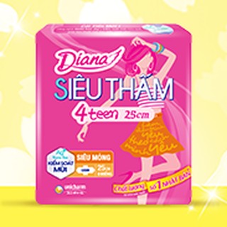 Băng Vệ Sinh Diana 4 Teen Siêu Mỏng Cánh