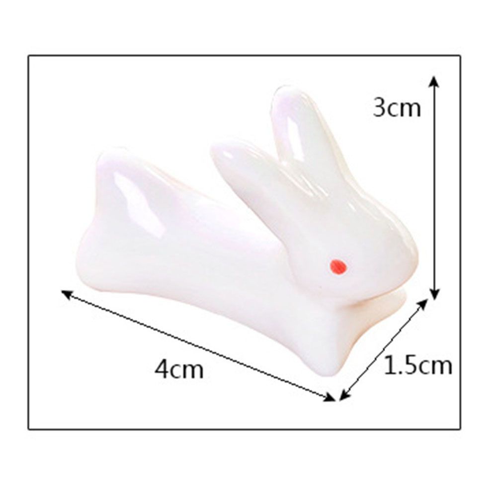 Bộ 2 Giá Gác Đũa Bằng Gốm Hình Thỏ Dễ Thương Nhiều Màu Dùng Trang Trí Bàn Ăn