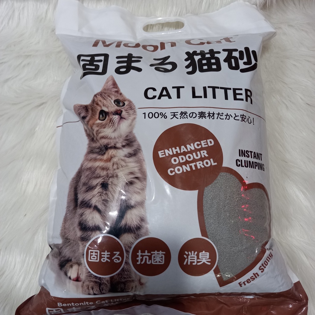 Cát vệ sinh cho mèo cát nhật Moon cat 8L, Cát vệ sinh cho mèo than hoạt tính