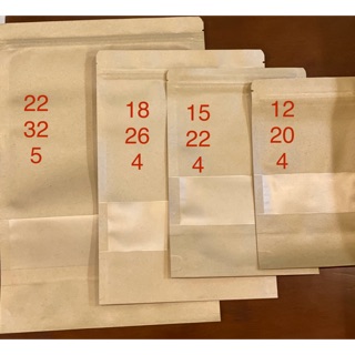 10 túi zipper giấy kraft có cửa sổ kt 22 x 32 x 5cm