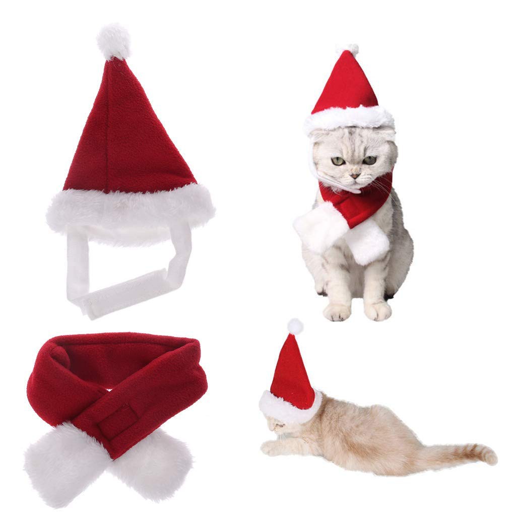 Mũ Khăn Giáng sinh cho chó mèo/thú cưng - Christmas hat and scarf for pet/ dog cat