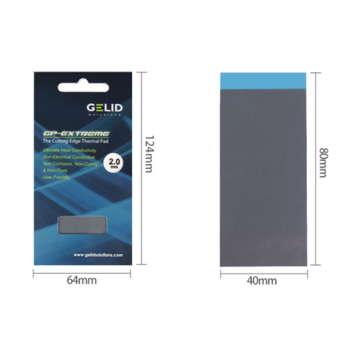 Pad tản nhiệt Gelid GP-Extreme Thermal Pad 80x40x2 mm - Tản nhiệt cao cấp cho người dùng