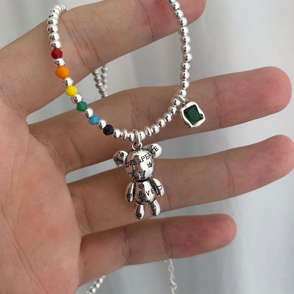 Vòng cổ Thép Titan Mặt Hình Hoạt Hình Đơn Giản Thời Trang Hàn Quốc