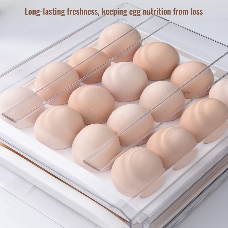 Hộp Đựng Trứng Trong Suốt 2 Tầng Có Thể Xếp Chồng Lên Nhau Tiện Dụng Cho Nhà Bếp