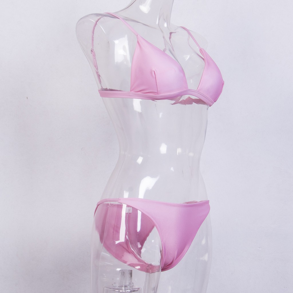 Set bikini 2 mảnh màu trơn thời trang quyến rũ cho nữ | BigBuy360 - bigbuy360.vn
