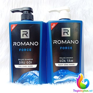 Combo Romano Force: Dầu Gội 650g + Sữa Tắm 650g