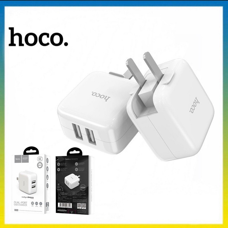 Củ sạc nhanh 2 cổng hoco C54 - cốc sạc nhanh 2 cổng usb - Hàng chính hãng