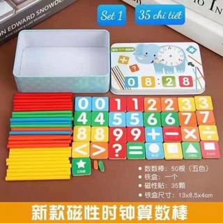 💜💜 BỘ GHÉP SỐ VÀ QUE TÍNH KÈM DẤU BẰNG GỖ GIÚP BÉ HỌC TOÁN TỐT HƠN 💚💚