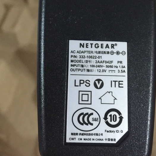 Nguồn Adapter 12V 3.5A NETGEAR Jack 5.5x2.1MM Chính Hãng đủ Model