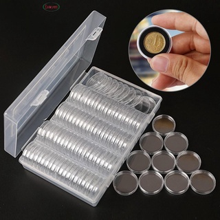 Set 100 miếng đệm bảo vệ hộp đựng tiền xu 17/20/25/27/30 mm