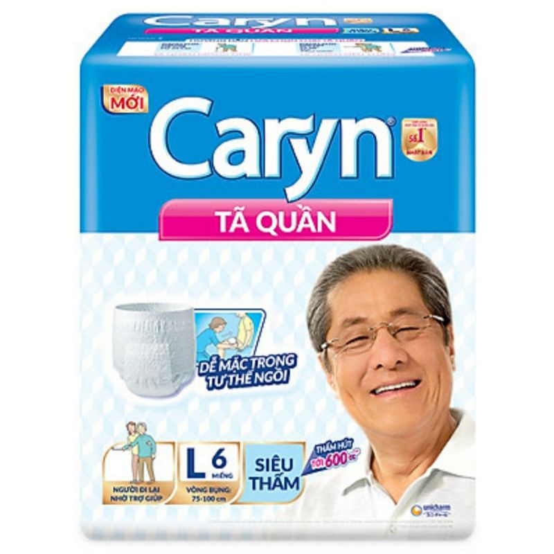 Tã quần người lớn Caryn siêu co giãn, siêu thấm (có bán miếng lẻ) - Đông Anh Pharma