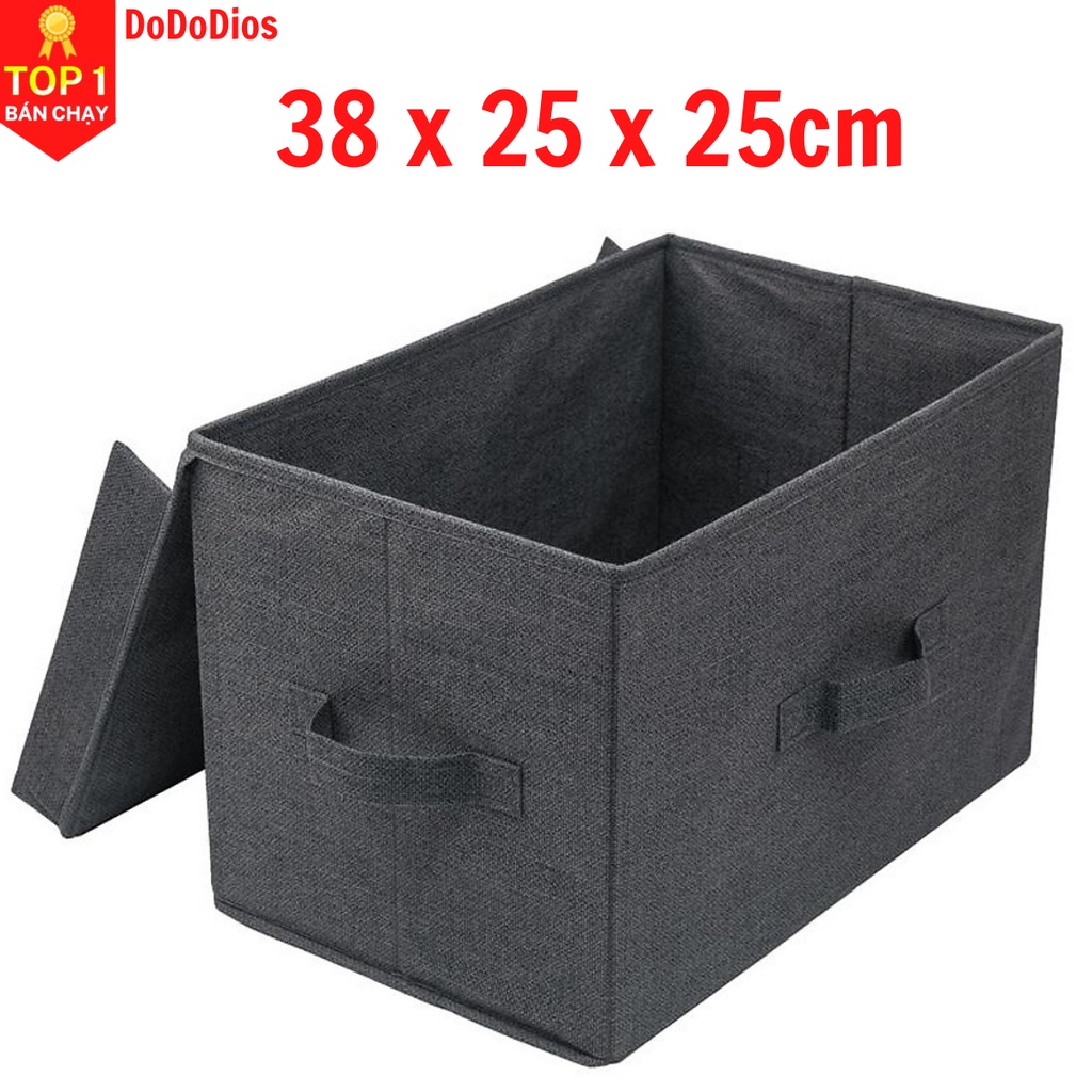 [Cải tiến - thế hệ 9.0] hộp vải đựng đồ quần áo đa năng có nắp đậy - chính hãng DoDoDios - TD1